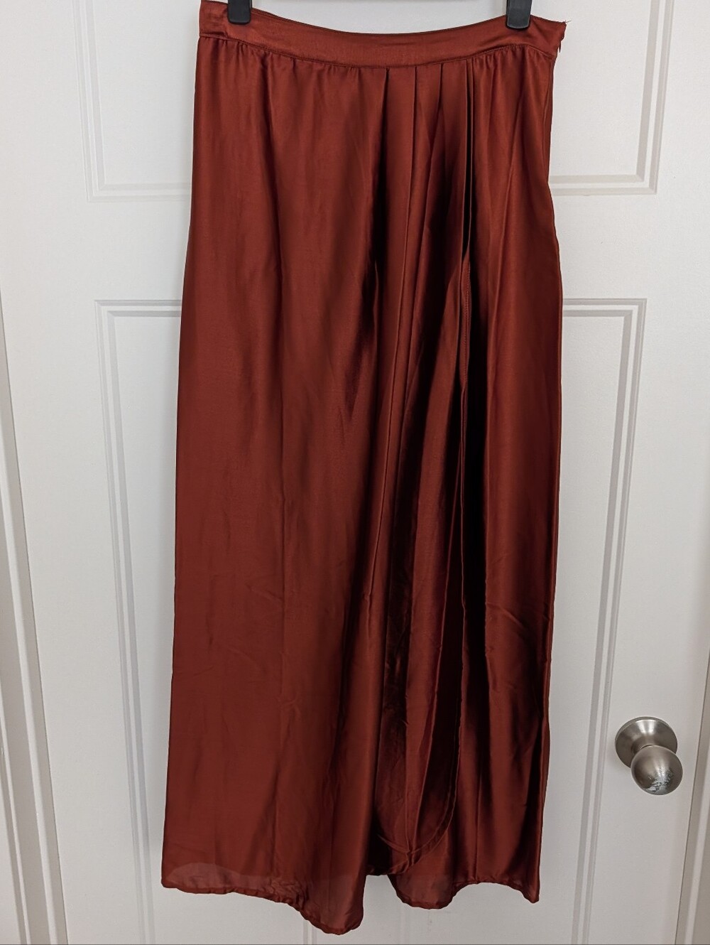 Satin Skirt in Rust